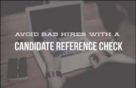 Candidates reference check